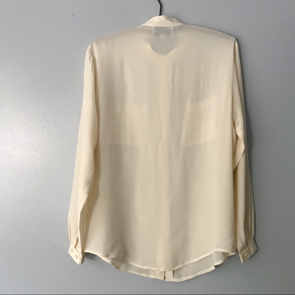 Emanuel Ungaro Ivory Silk Button Down Top - 4 - Picture 4 of 7